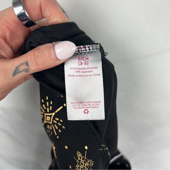 Celestial Moon Star High Waisted Stretch Knit Flare Leggings Pants Bohemian 70s - Picture 6 of 7